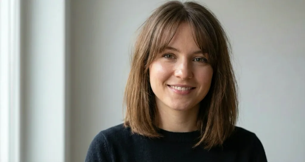 Curtain Bangs for Oval Face