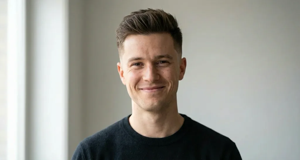 Fade Haircut for Round Face