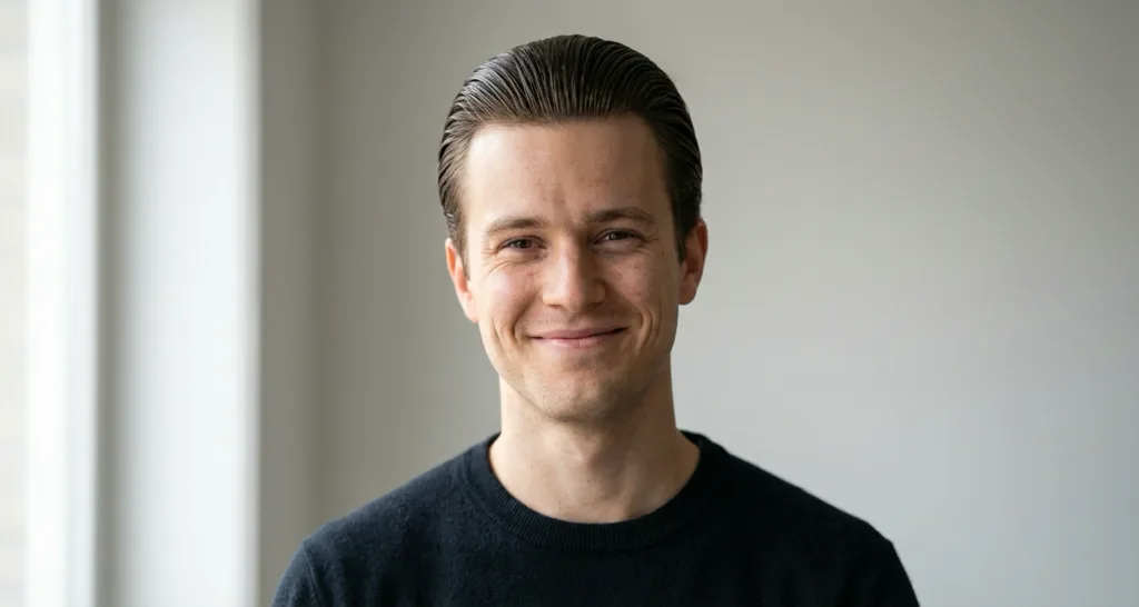 Slick Back for Oval Face